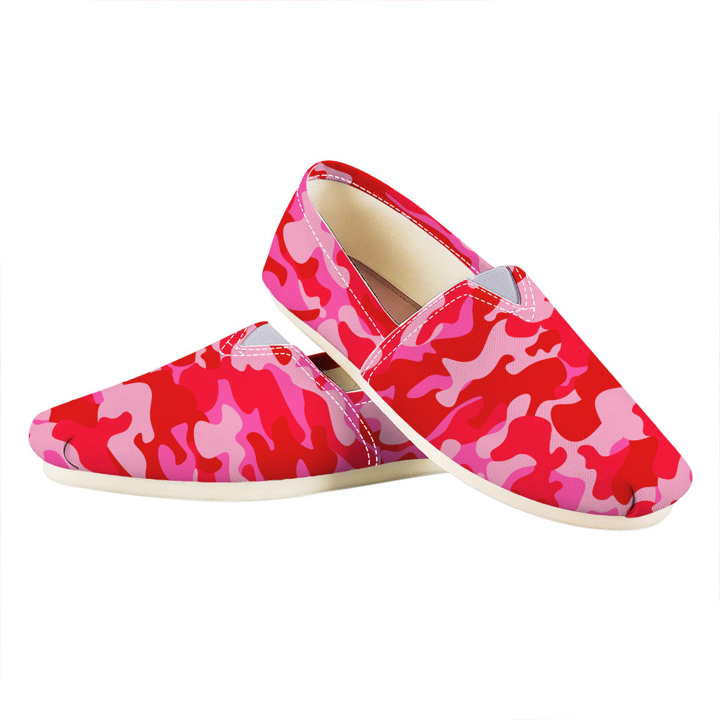 Hot Pink Camouflage Print Casual Shoes
