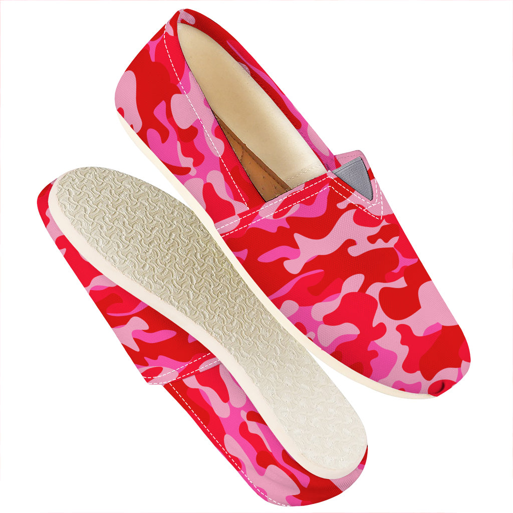 Hot Pink Camouflage Print Casual Shoes