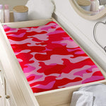Hot Pink Camouflage Print Changing Pad Cover