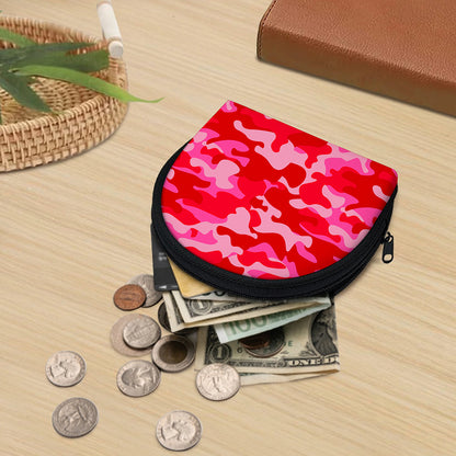 Hot Pink Camouflage Print Coin Purse
