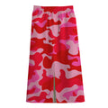 Hot Pink Camouflage Print Cotton Front Slit Maxi Skirt