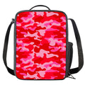 Hot Pink Camouflage Print Crossbody Lunch Bag