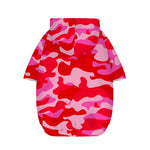 Hot Pink Camouflage Print Dog Zip Up Hoodie