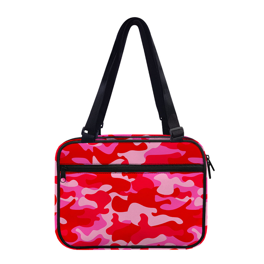 Hot Pink Camouflage Print Double Strap Bible Bag