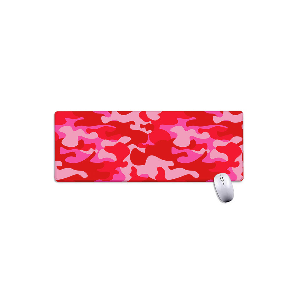 Hot Pink Camouflage Print Extended Mouse Pad