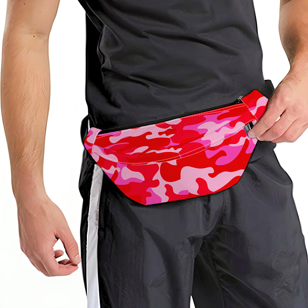 Hot Pink Camouflage Print Fanny Pack