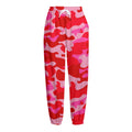 Hot Pink Camouflage Print Fleece Lined Knit Pants