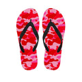 Hot Pink Camouflage Print Flip Flops
