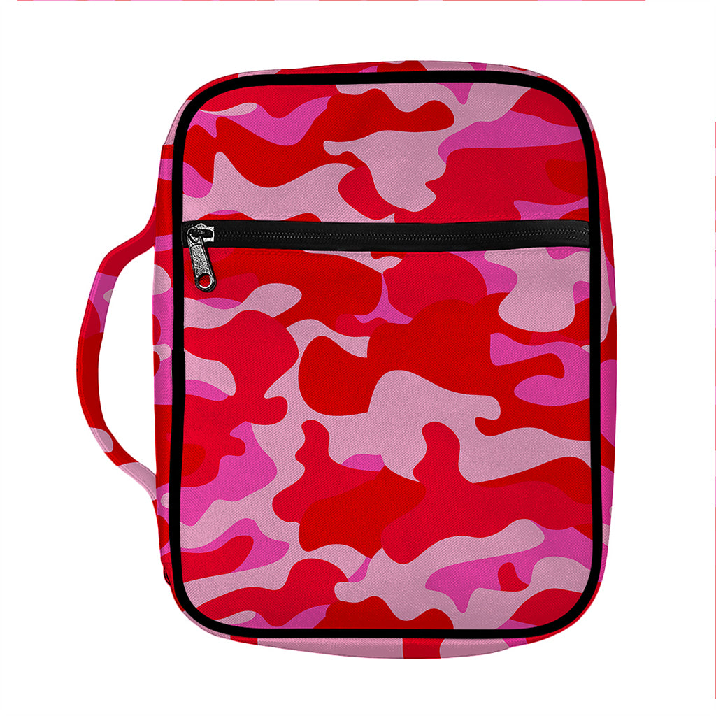 Hot Pink Camouflage Print Front Pocket Bible Bag