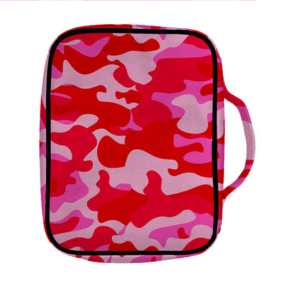 Hot Pink Camouflage Print Front Pocket Bible Bag