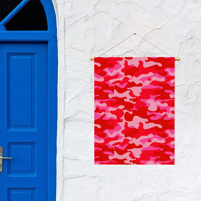 Hot Pink Camouflage Print Garden Flag