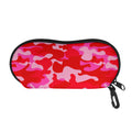Hot Pink Camouflage Print Glasses Case