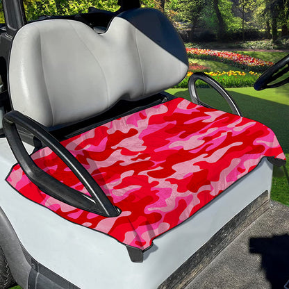 Hot Pink Camouflage Print Golf Cart Seat Cover
