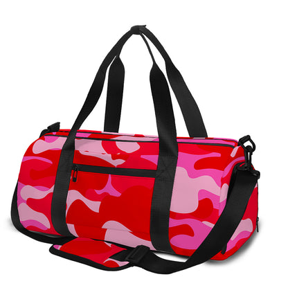 Hot Pink Camouflage Print Gym Bag