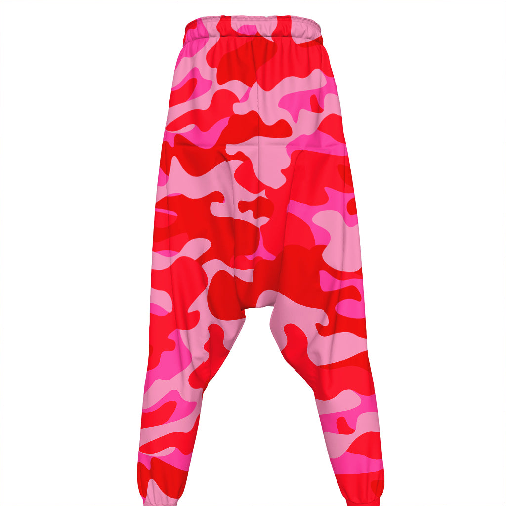 Hot Pink Camouflage Print Hammer Pants