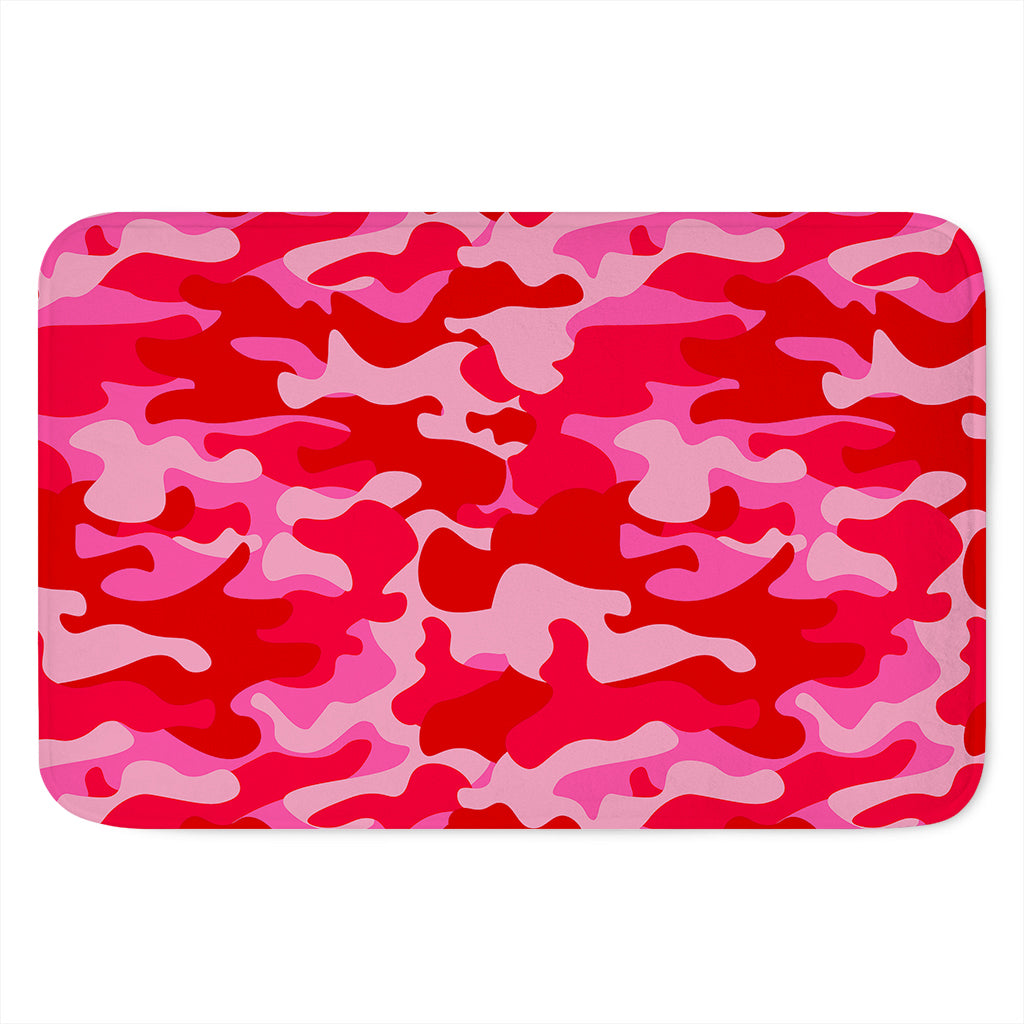 Hot Pink Camouflage Print Indoor Door Mat