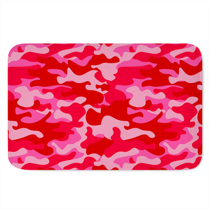 Hot Pink Camouflage Print Indoor Door Mat