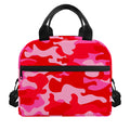 Hot Pink Camouflage Print Insulated Lunch Bag