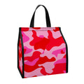 Hot Pink Camouflage Print Insulated Lunch Tote