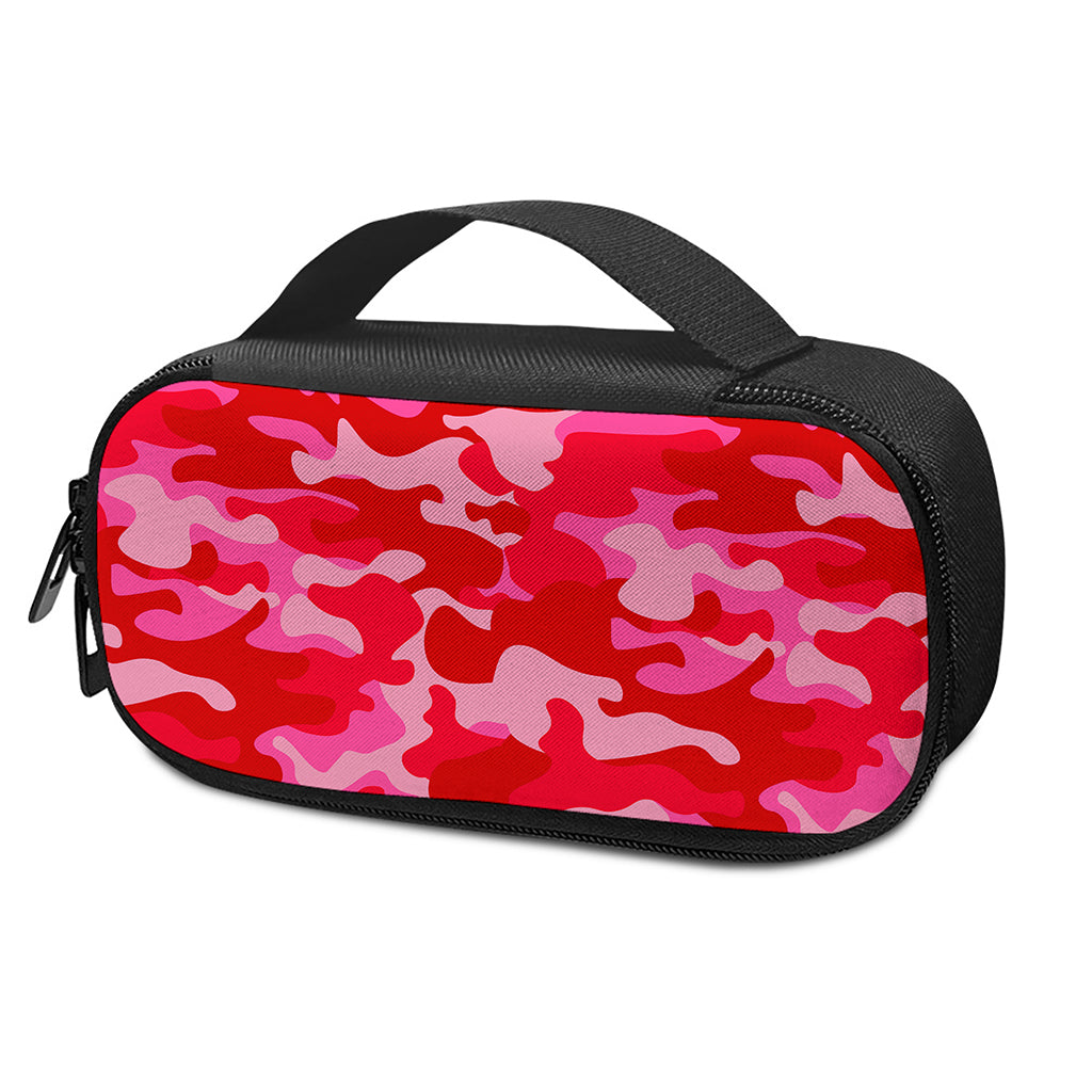 Hot Pink Camouflage Print Insulin Cooler Travel Case
