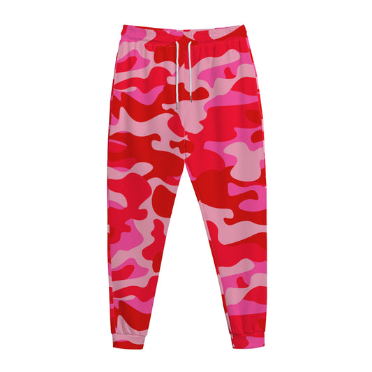 Hot Pink Camouflage Print Jogger Pants