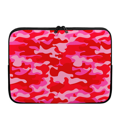 Hot Pink Camouflage Print Laptop Sleeve