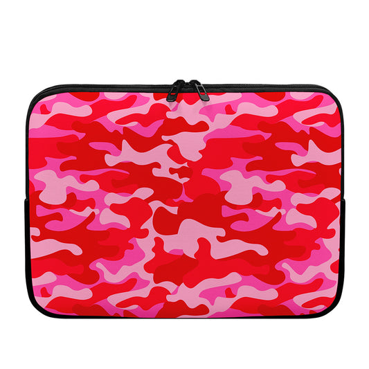 Hot Pink Camouflage Print Laptop Sleeve