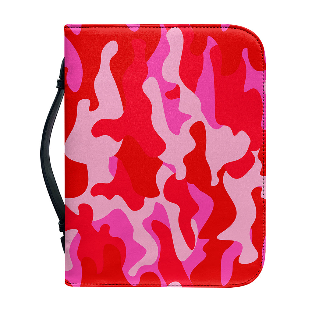 Hot Pink Camouflage Print Leather Bible Cover