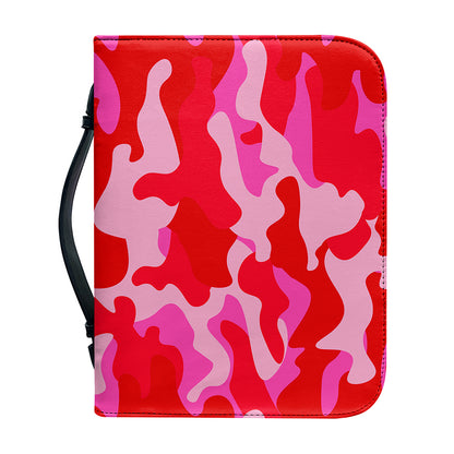 Hot Pink Camouflage Print Leather Bible Cover