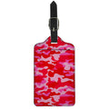 Hot Pink Camouflage Print Luggage Tag