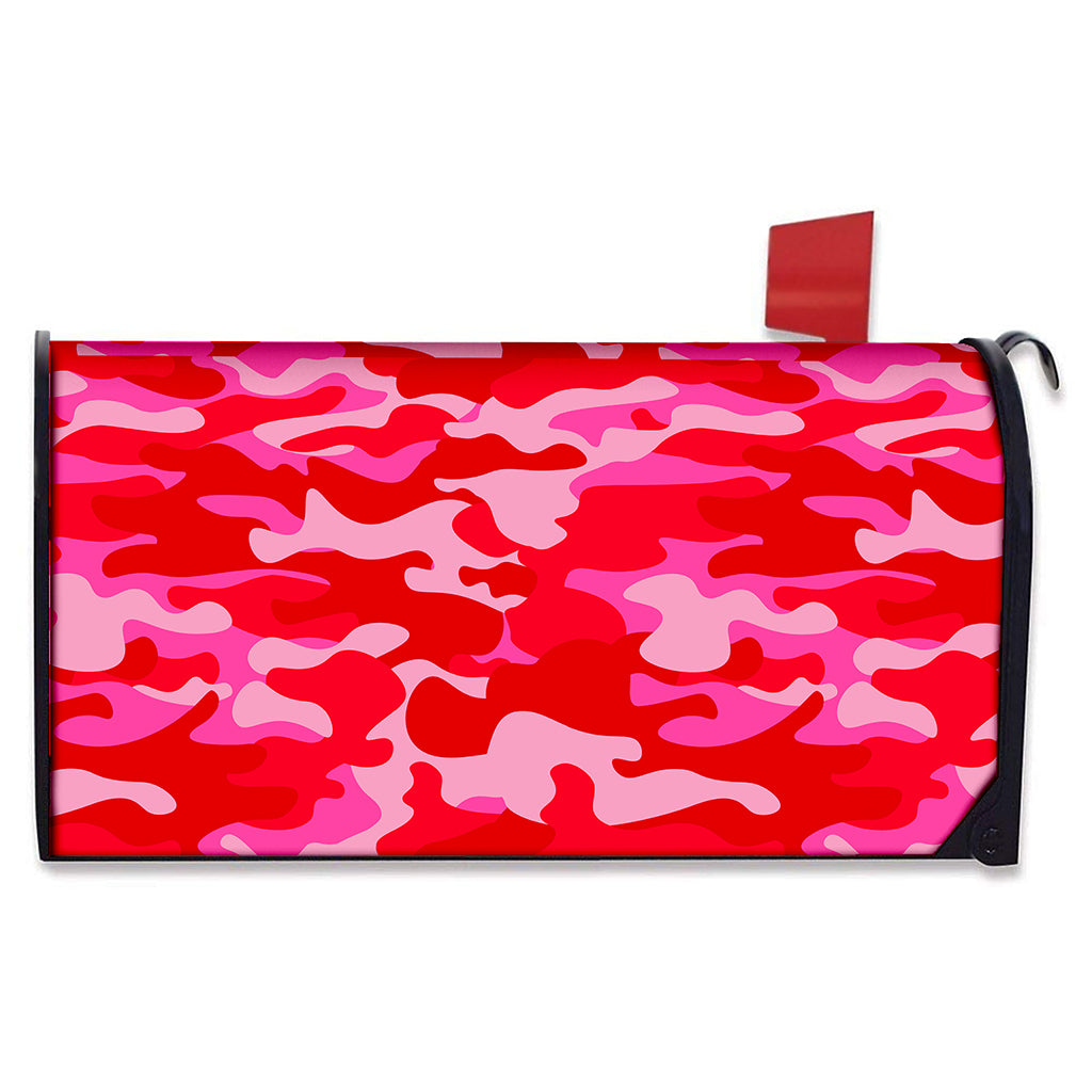 Hot Pink Camouflage Print Mailbox Cover