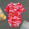 Hot Pink Camouflage Print Men's Bodysuit