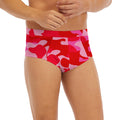 Hot Pink Camouflage Print Men's Briefs
