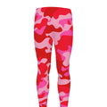 Hot Pink Camouflage Print Men's Leggings