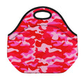 Hot Pink Camouflage Print Neoprene Lunch Bag