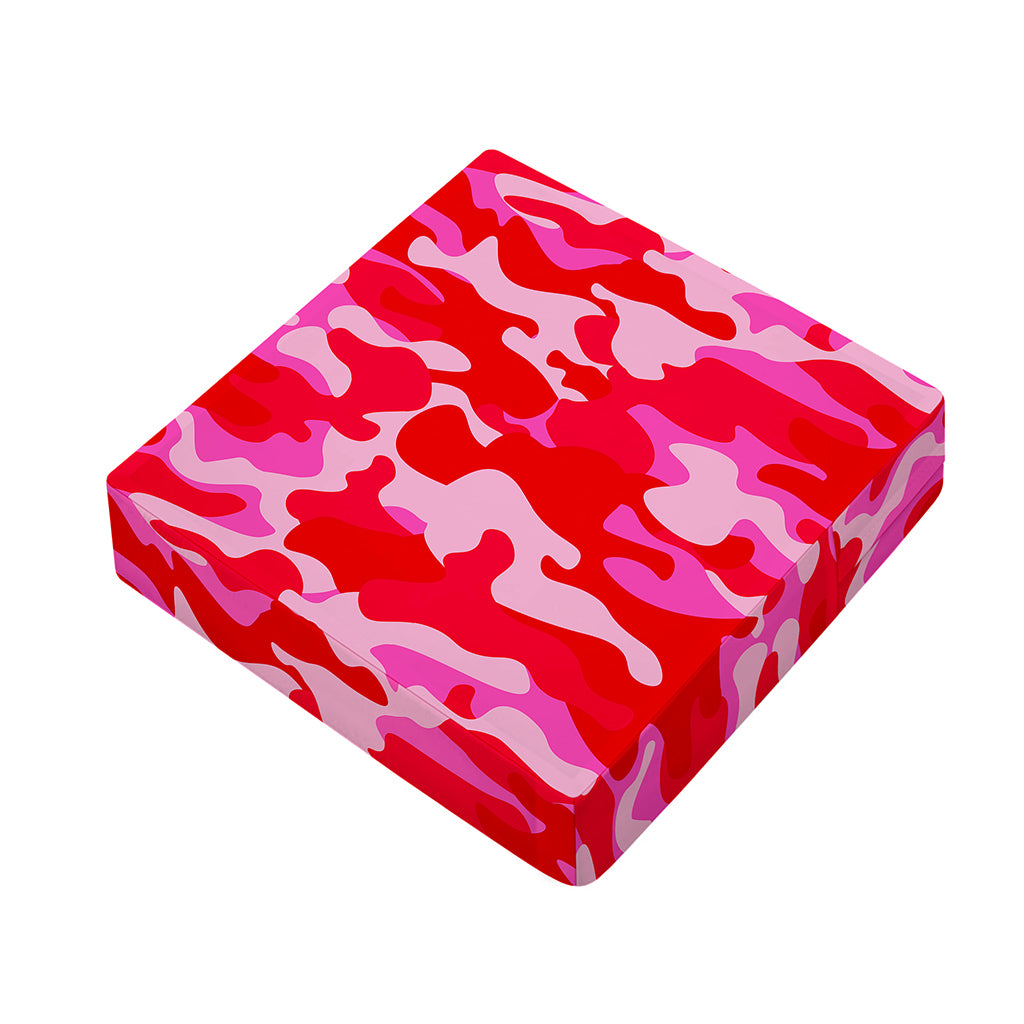 Hot Pink Camouflage Print Outdoor Seat Cushion Cover