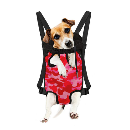 Hot Pink Camouflage Print Pet Carrier Backpack