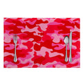 Hot Pink Camouflage Print Placemat