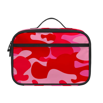 Hot Pink Camouflage Print Portable Lunch Bag