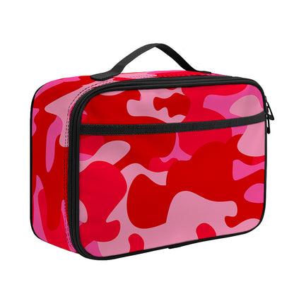 Hot Pink Camouflage Print Portable Lunch Bag