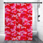 Hot Pink Camouflage Print Premium Shower Curtain