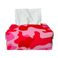 Hot Pink Camouflage Print Rectangle Tissue Box Cover