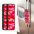 Hot Pink Camouflage Print Refrigerator Handle Covers
