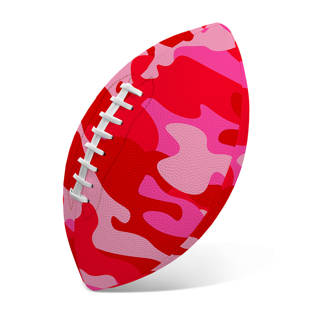 Hot Pink Camouflage Print Rugby Ball
