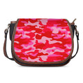 Hot Pink Camouflage Print Saddle Bag
