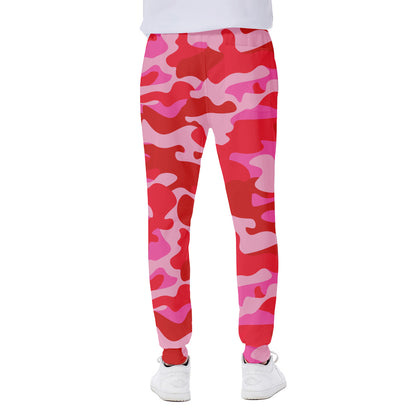 Hot Pink Camouflage Print Scuba Joggers