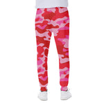 Hot Pink Camouflage Print Scuba Joggers