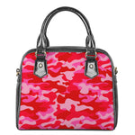 Hot Pink Camouflage Print Shoulder Handbag