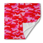 Hot Pink Camouflage Print Silk Bandana