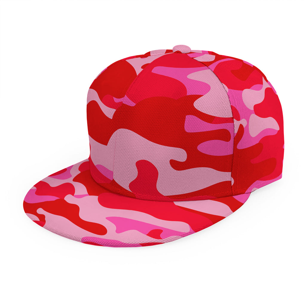 Hot Pink Camouflage Print Snapback Cap